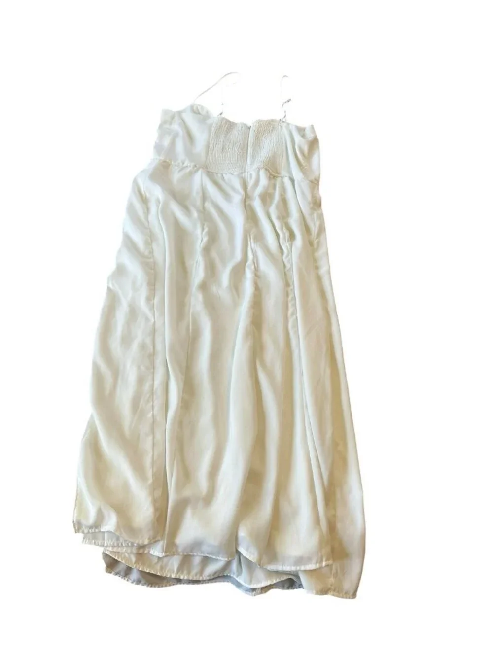 Abercrombie‎ & Fitch Dress Women LT Cream Maxi Y2K Fairy Coquette Streetwear